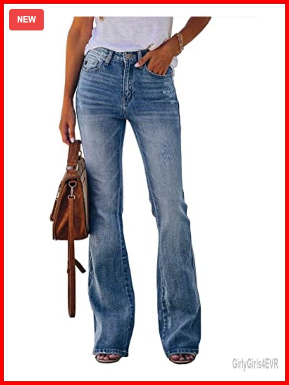High Waisted Flare Stretch Jeans Bootcut Casual Denim Pants